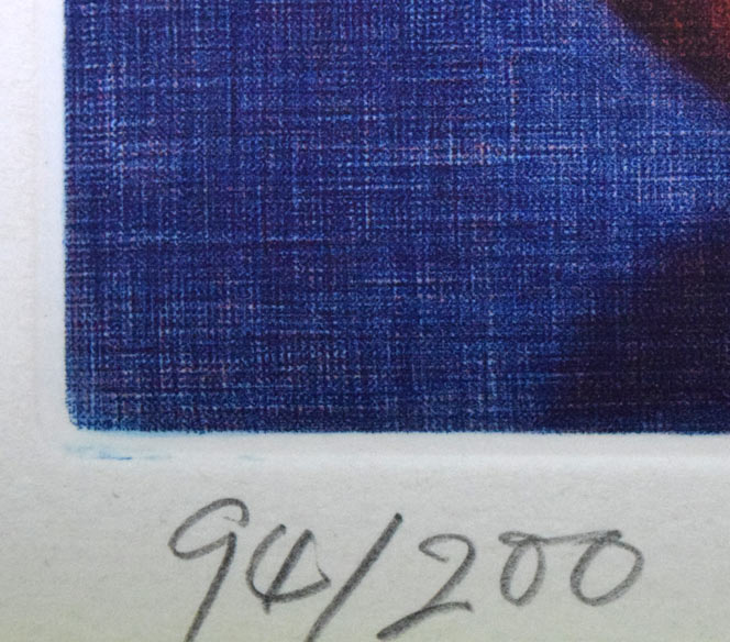 伊藤倭子「ぷらむ」銅版画 限定番号(ed,94/200)