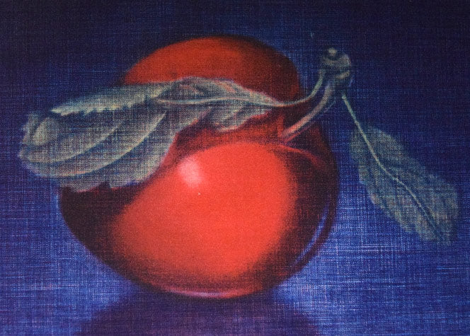 伊藤倭子「ぷらむ」銅版画 拡大画像1