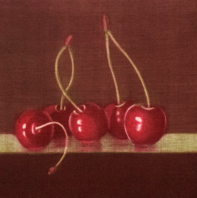 伊藤倭子「さくらんぼ」銅版画 拡大画像3