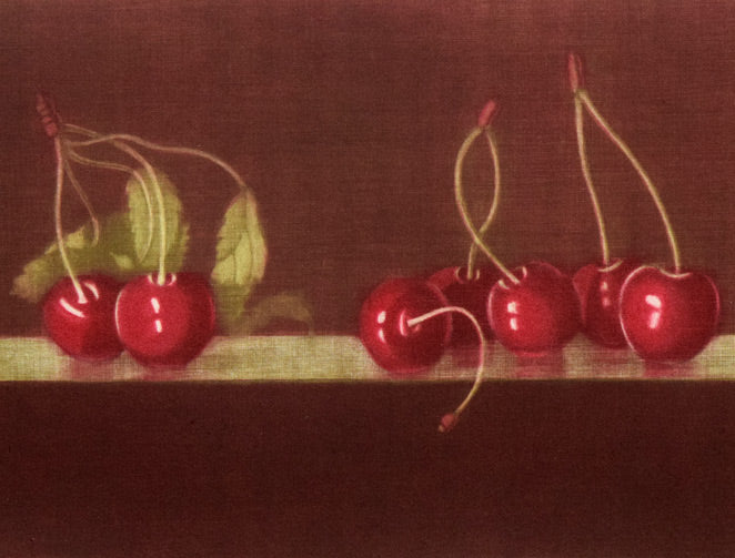 伊藤倭子「さくらんぼ」銅版画 拡大画像1