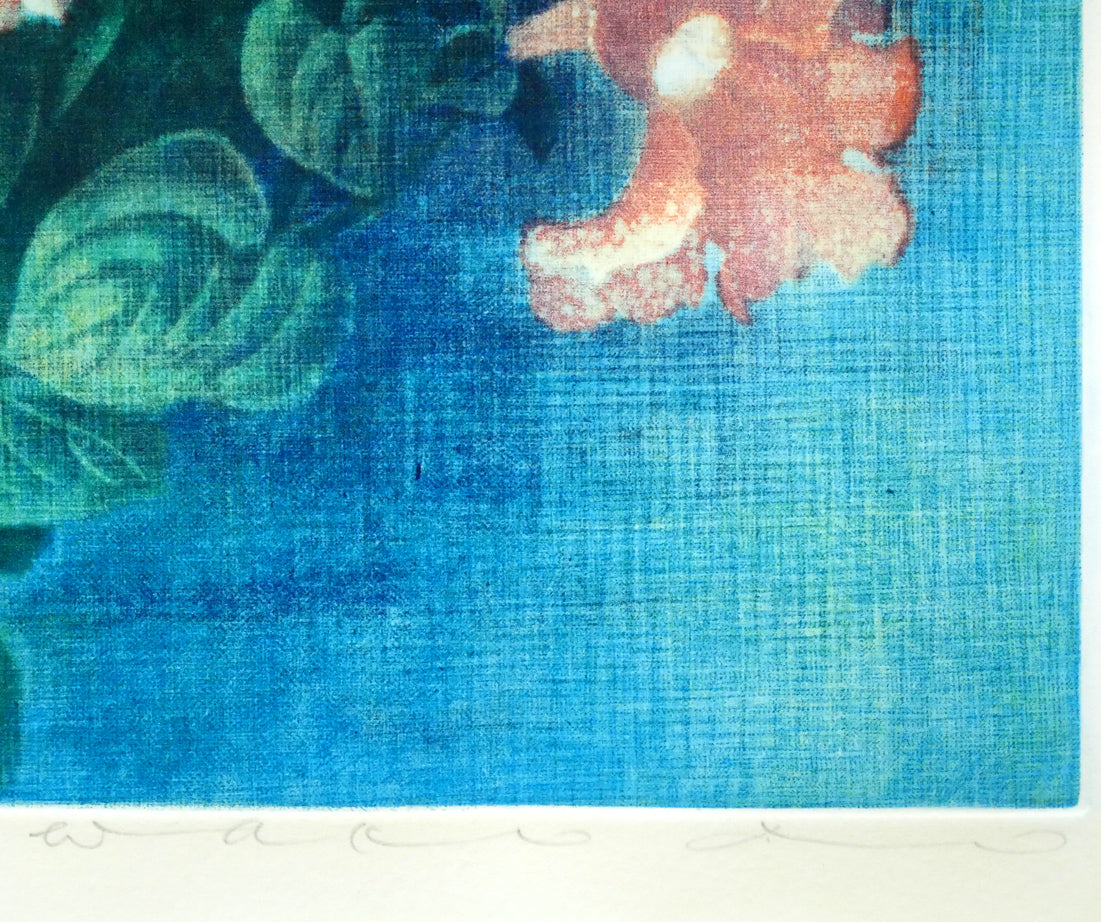 伊藤倭子「ペチュニア」銅版画 本人直筆鉛筆サイン