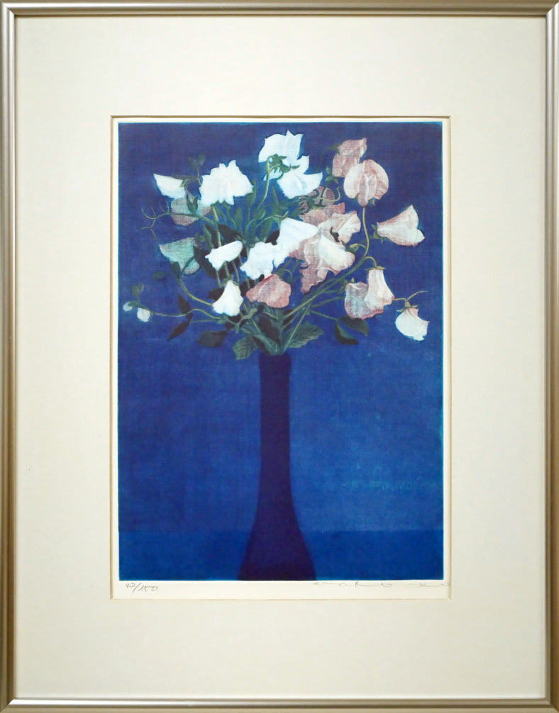 伊藤倭子「スイートピー」銅版画