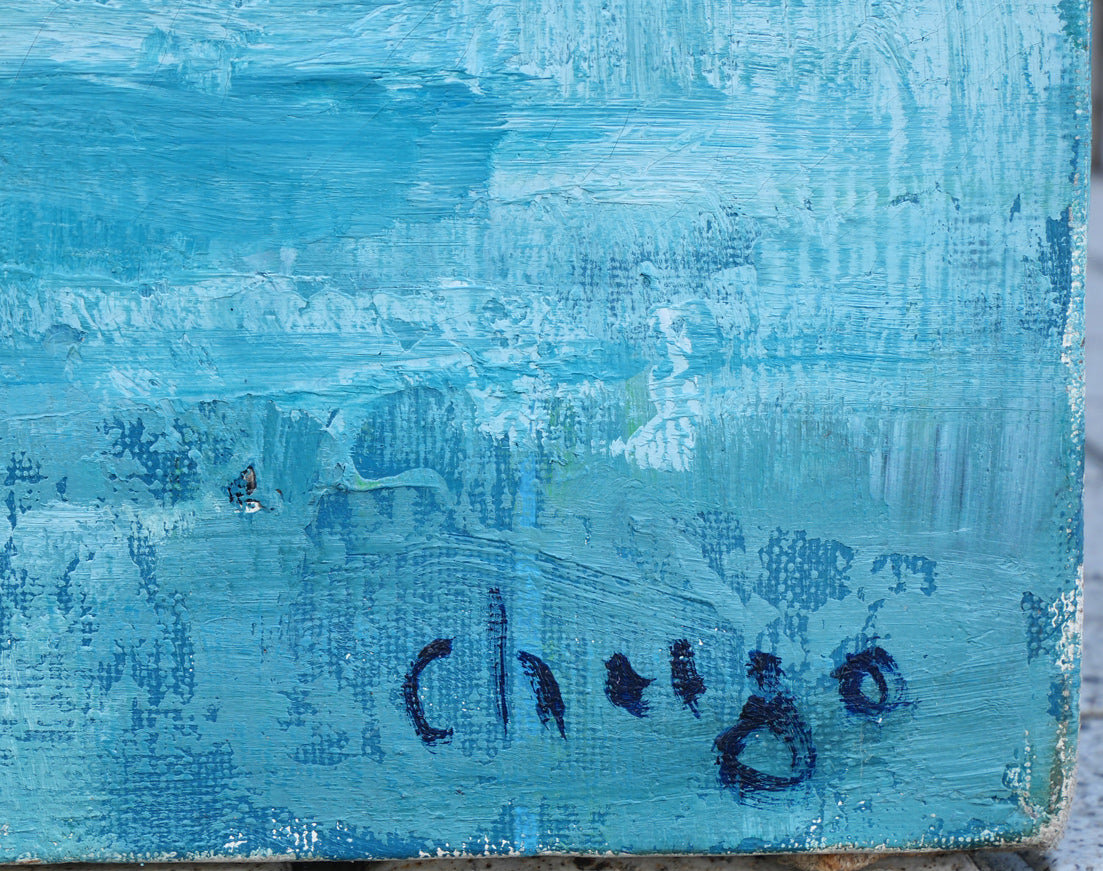 岩船修三「氷河(アラスカ)」油絵・F120号 サイン拡大画像