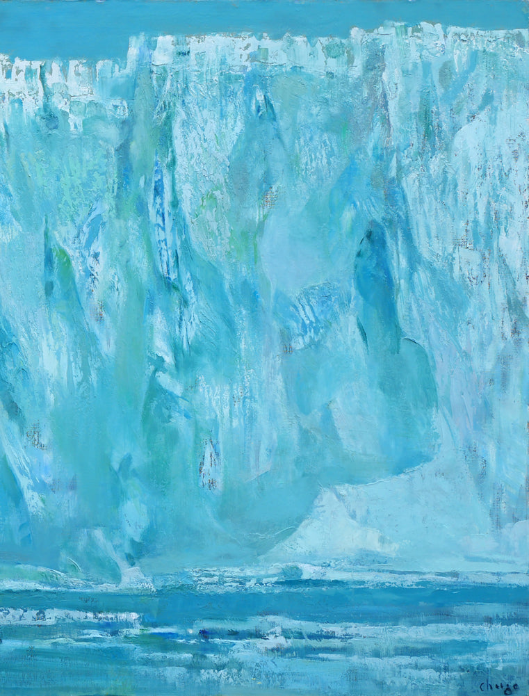 岩船修三「氷河(アラスカ)」油絵・F120号 拡大画像2