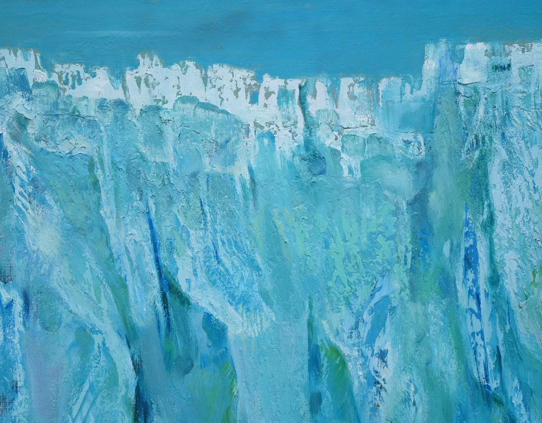 岩船修三「氷河(アラスカ)」油絵・F120号 拡大画像4