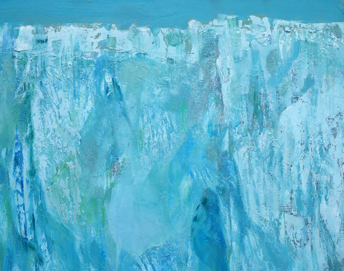 岩船修三「氷河(アラスカ)」油絵・F120号 拡大画像5
