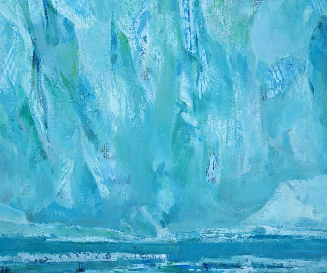岩船修三「氷河(アラスカ)」油絵・F120号 拡大画像7