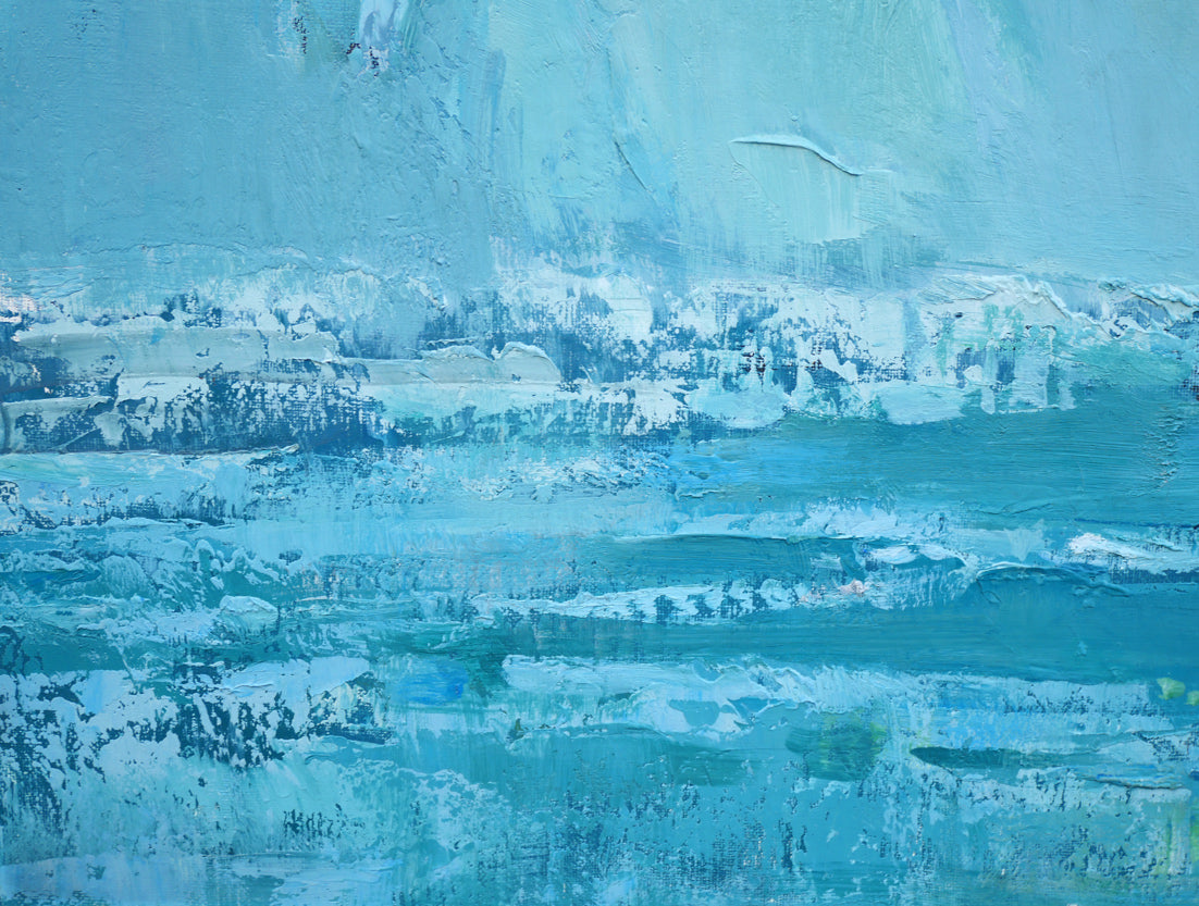 岩船修三「氷河(アラスカ)」油絵・F120号 拡大画像9