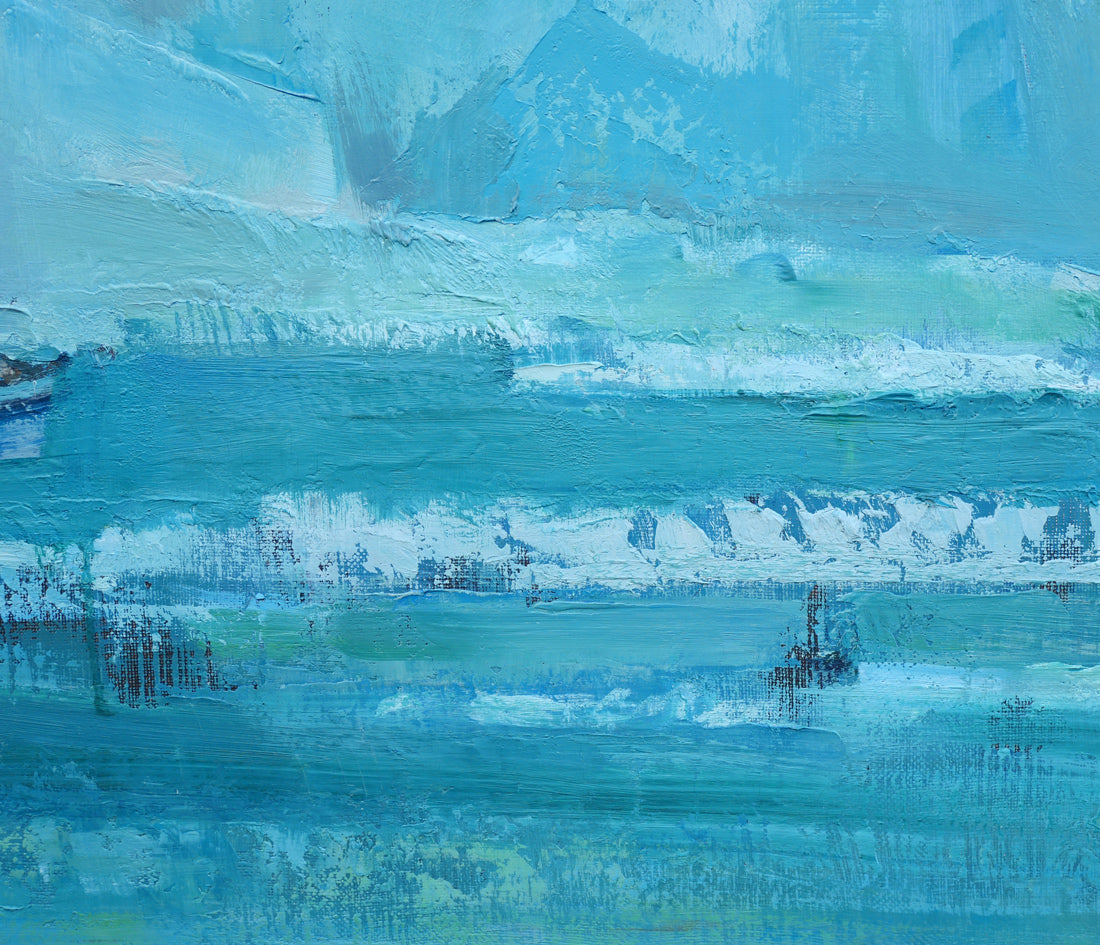 岩船修三「氷河(アラスカ)」油絵・F120号 拡大画像10