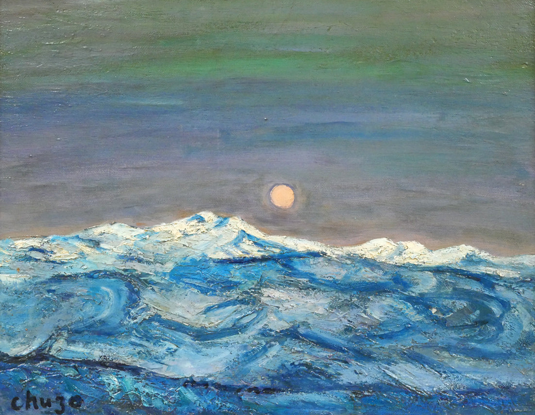 岩船修三「アラスカ(白夜)」油絵・F6号 作品全体画像