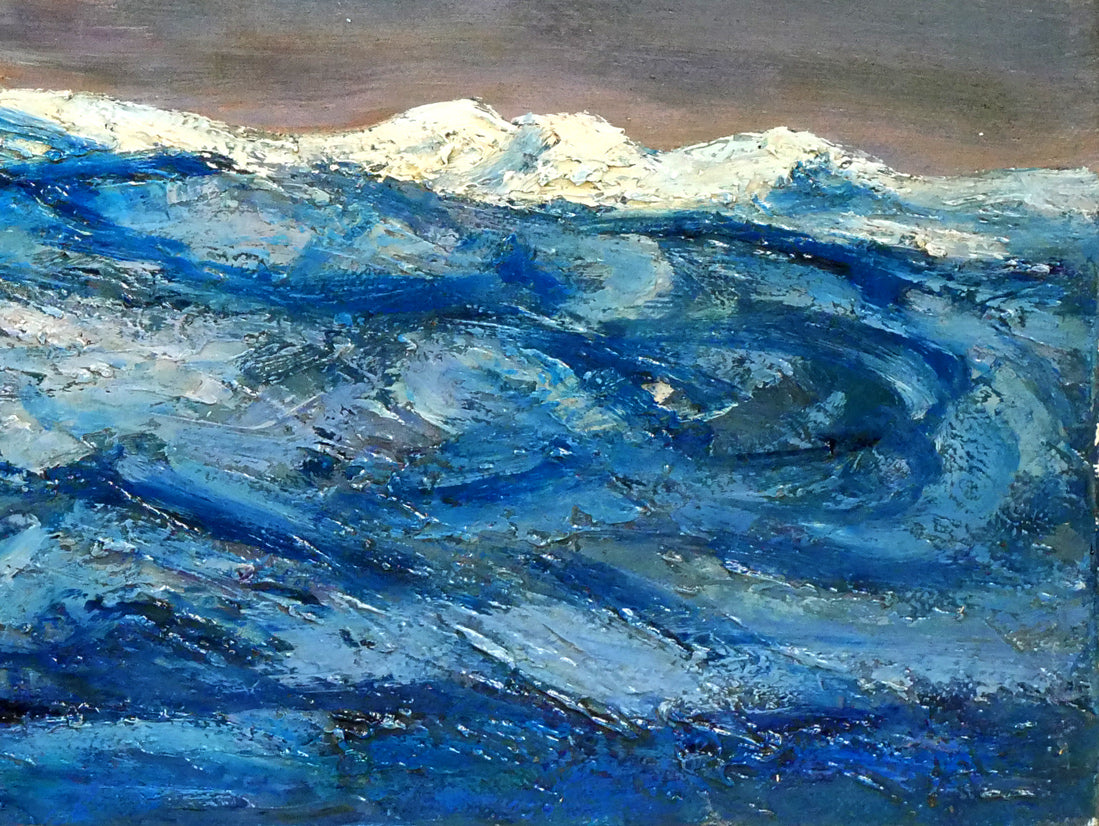 岩船修三「アラスカ(白夜)」油絵・F6号 拡大画像4