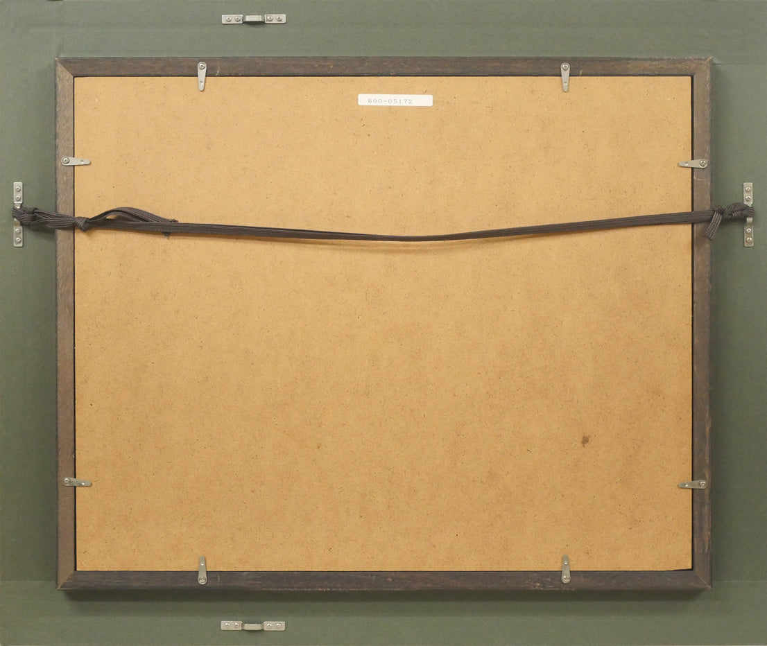 岩船修三「アラスカ(白夜)」油絵・F6号 額縁裏側画像