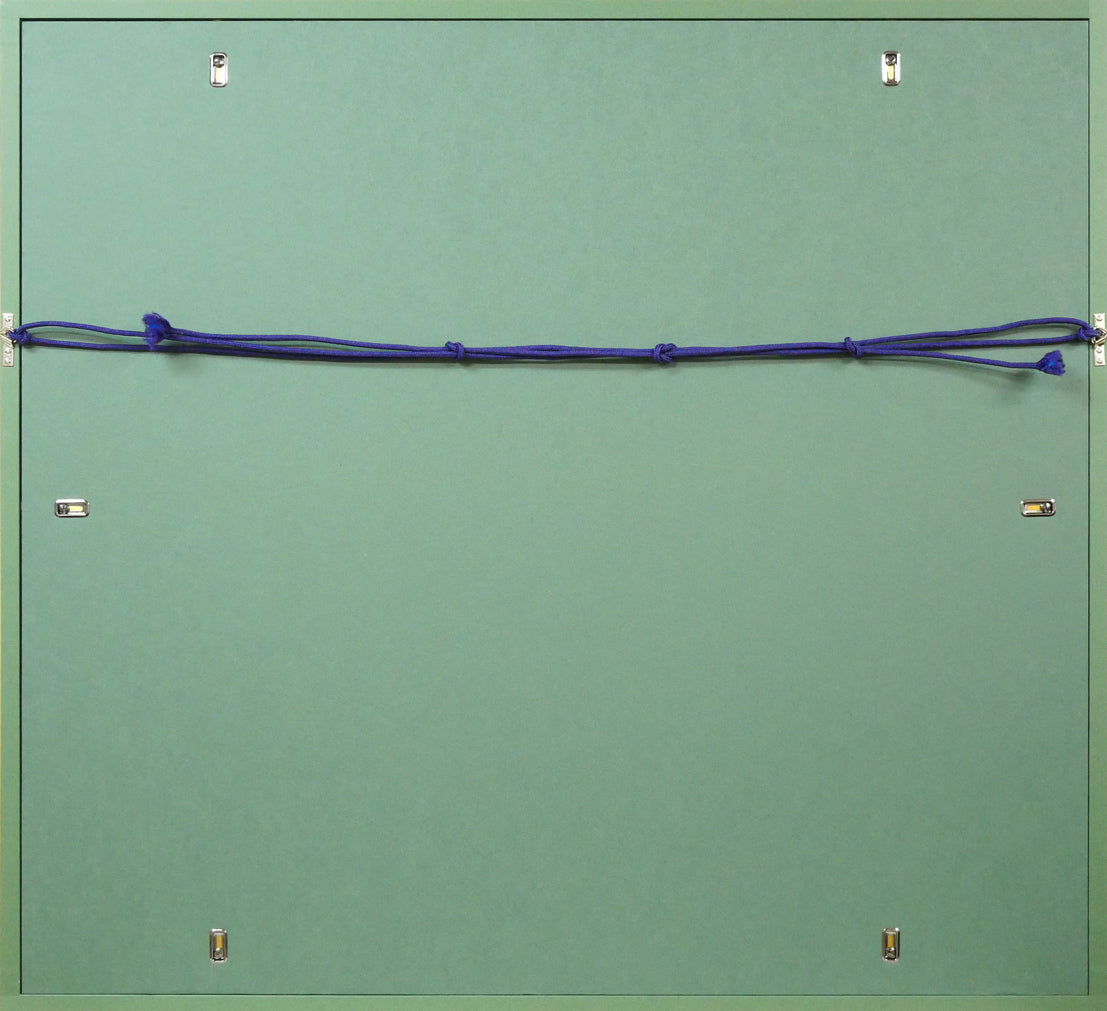 岩橋英遠「双鶴」日本画・10号大 額縁裏側画像