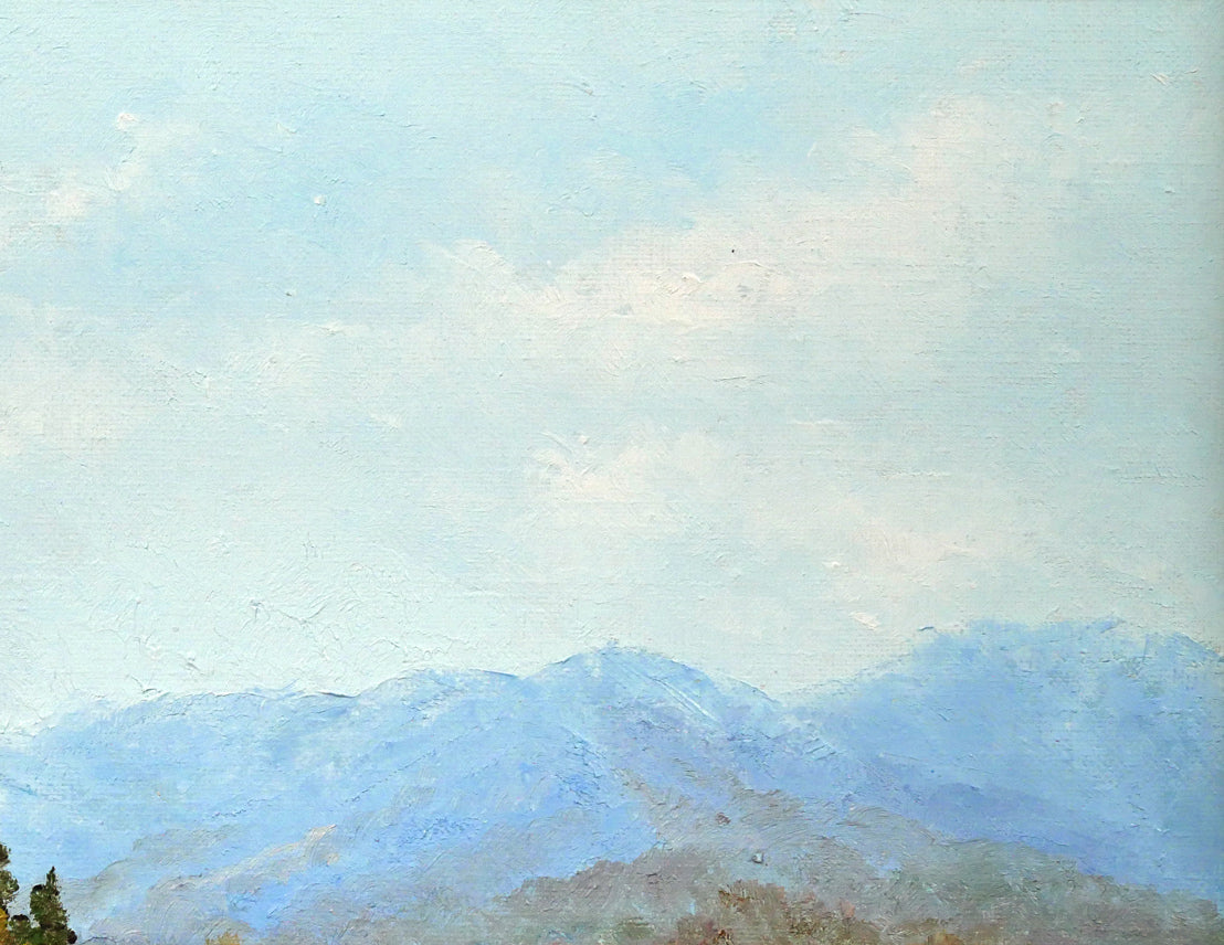 岩下正芙美「甲州民家」油絵・F6号 拡大画像2