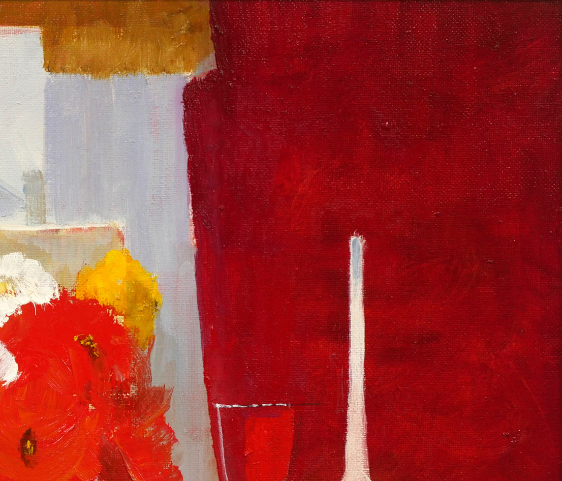 出雲丈嗣「画室の静物」油絵・F6号 拡大画像2