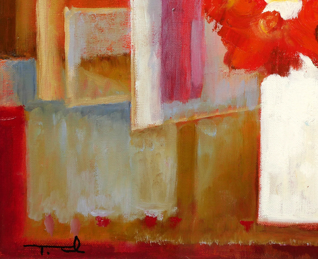 出雲丈嗣「画室の静物」油絵・F6号 拡大画像3