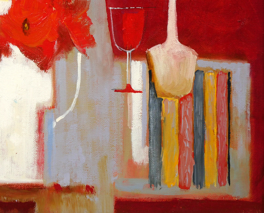 出雲丈嗣「画室の静物」油絵・F6号 拡大画像4