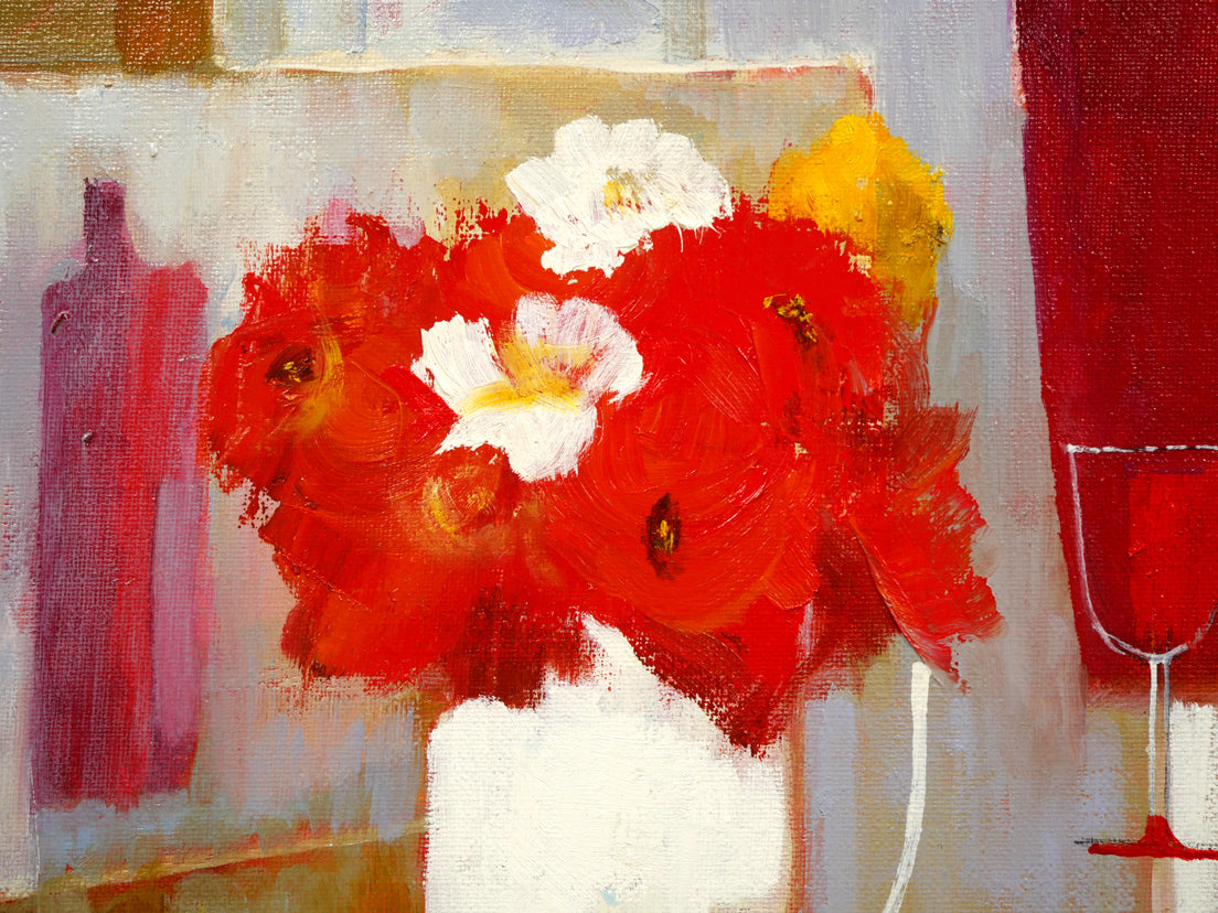 出雲丈嗣「画室の静物」油絵・F6号 拡大画像5