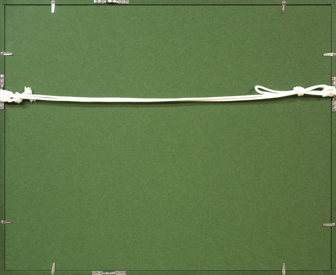 出雲丈嗣「画室の静物」油絵・F6号 額縁裏側画像