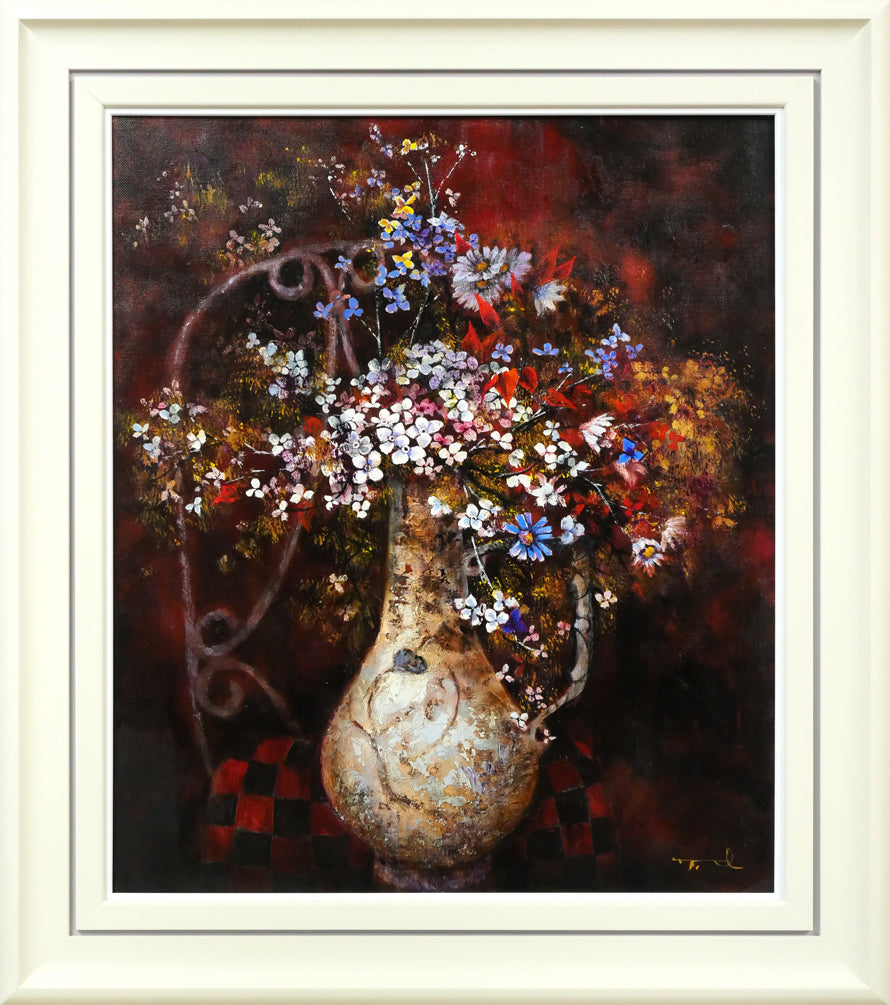 出雲丈嗣「北のはな」油絵・F10号