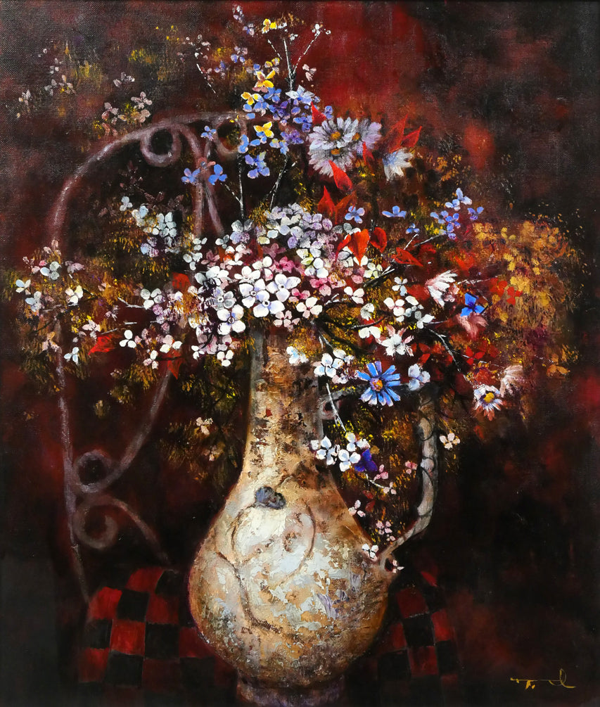 出雲丈嗣「北のはな」油絵・F10号 作品全体拡大画像