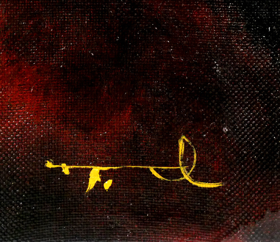 出雲丈嗣「北のはな」油絵・F10号 サイン拡大画像