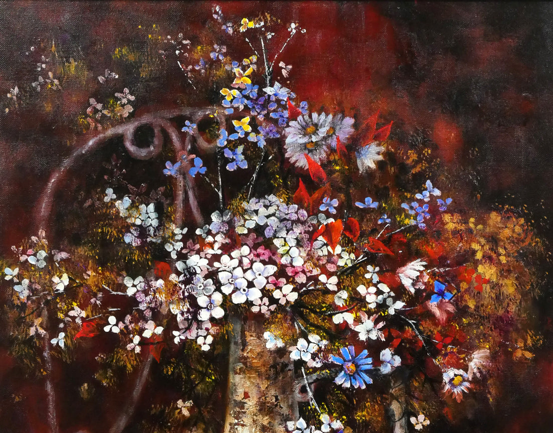 出雲丈嗣「北のはな」油絵・F10号 拡大画像1