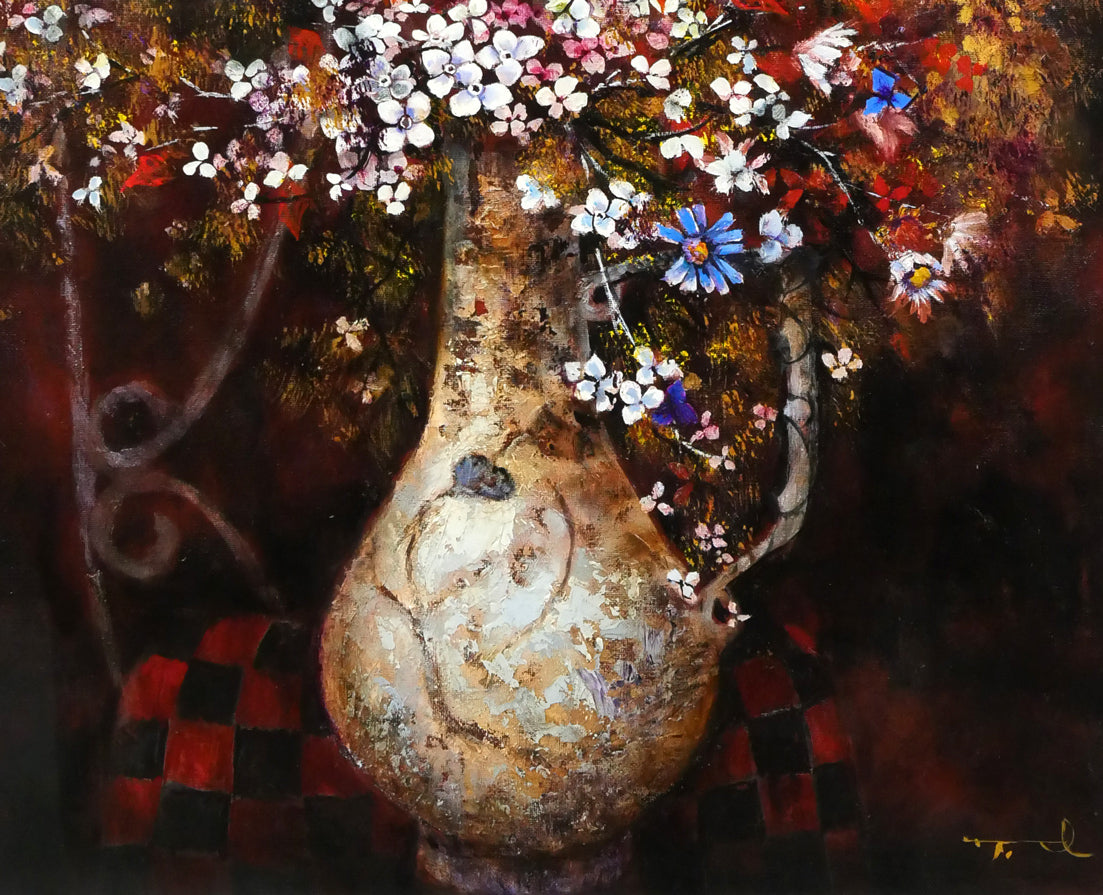 出雲丈嗣「北のはな」油絵・F10号 拡大画像3