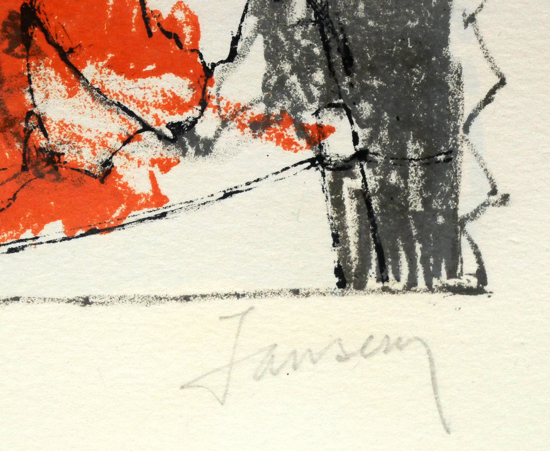 ジャン・ジャンセン(Jean Jansem)「サーカス(CIRCUS)」リトグラフ 本人直筆鉛筆サイン