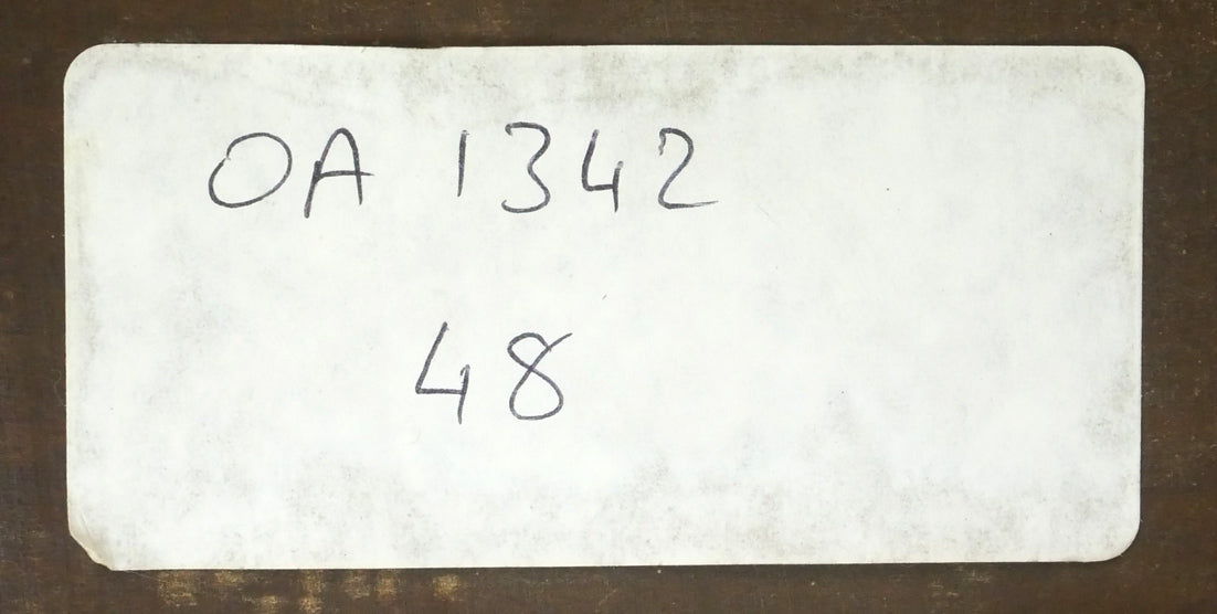 ジャン=ジャック エンネル(Jean=Jacques HENNER)「青いリボンの少女」油絵・仏F4号 裏側シール拡大画像3