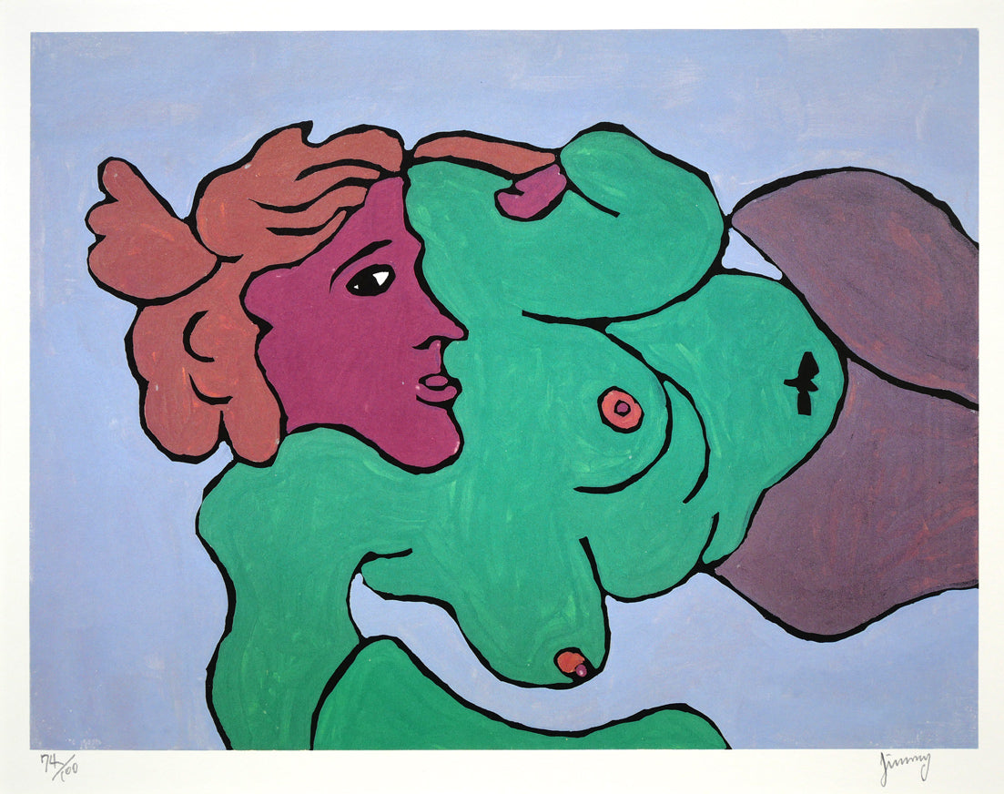 ジミー大西「アミーガ(amiga)」オフセット版画 作品全体拡大画像