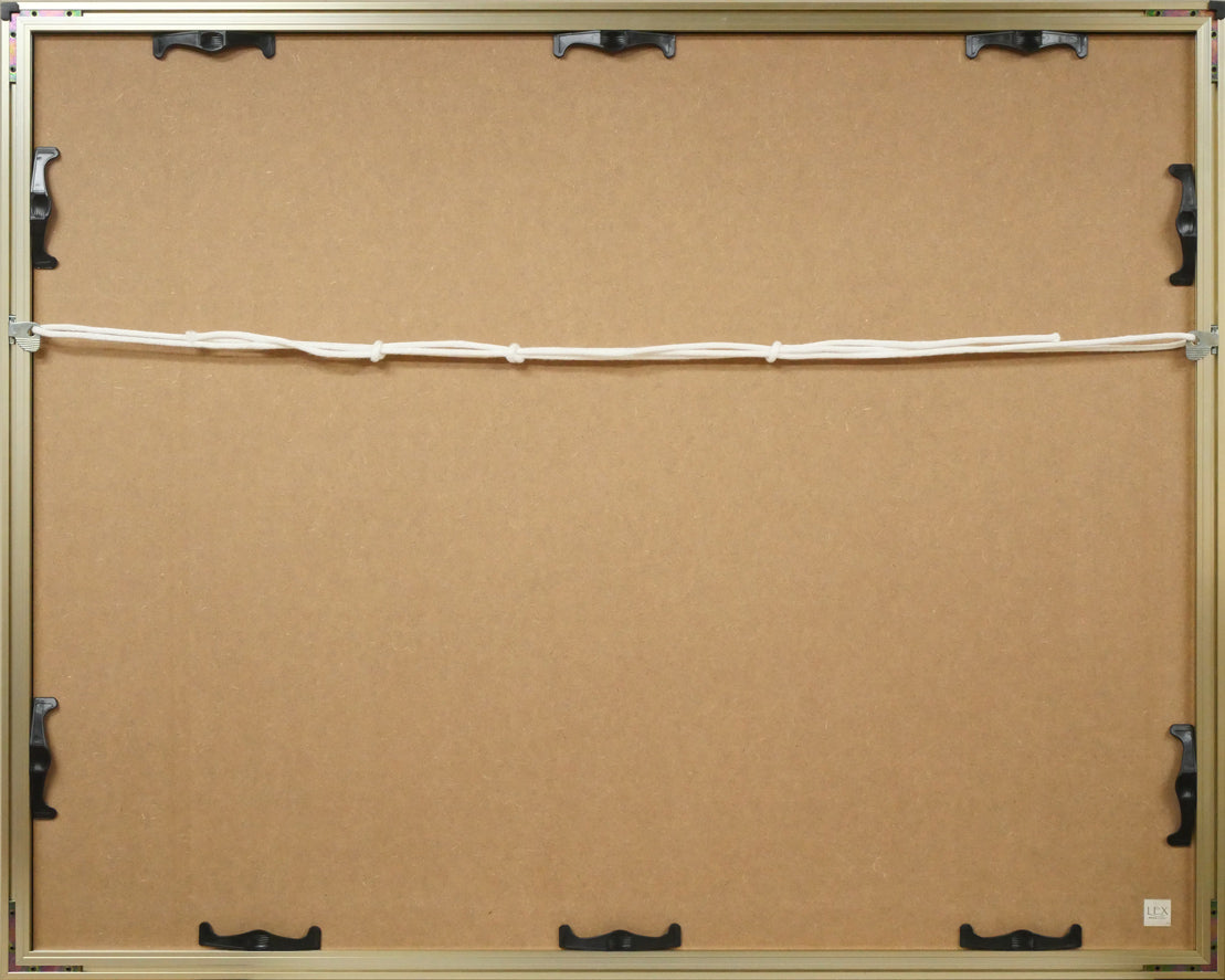 ジミー大西「お花畑」版画・限定品 額縁裏側画像