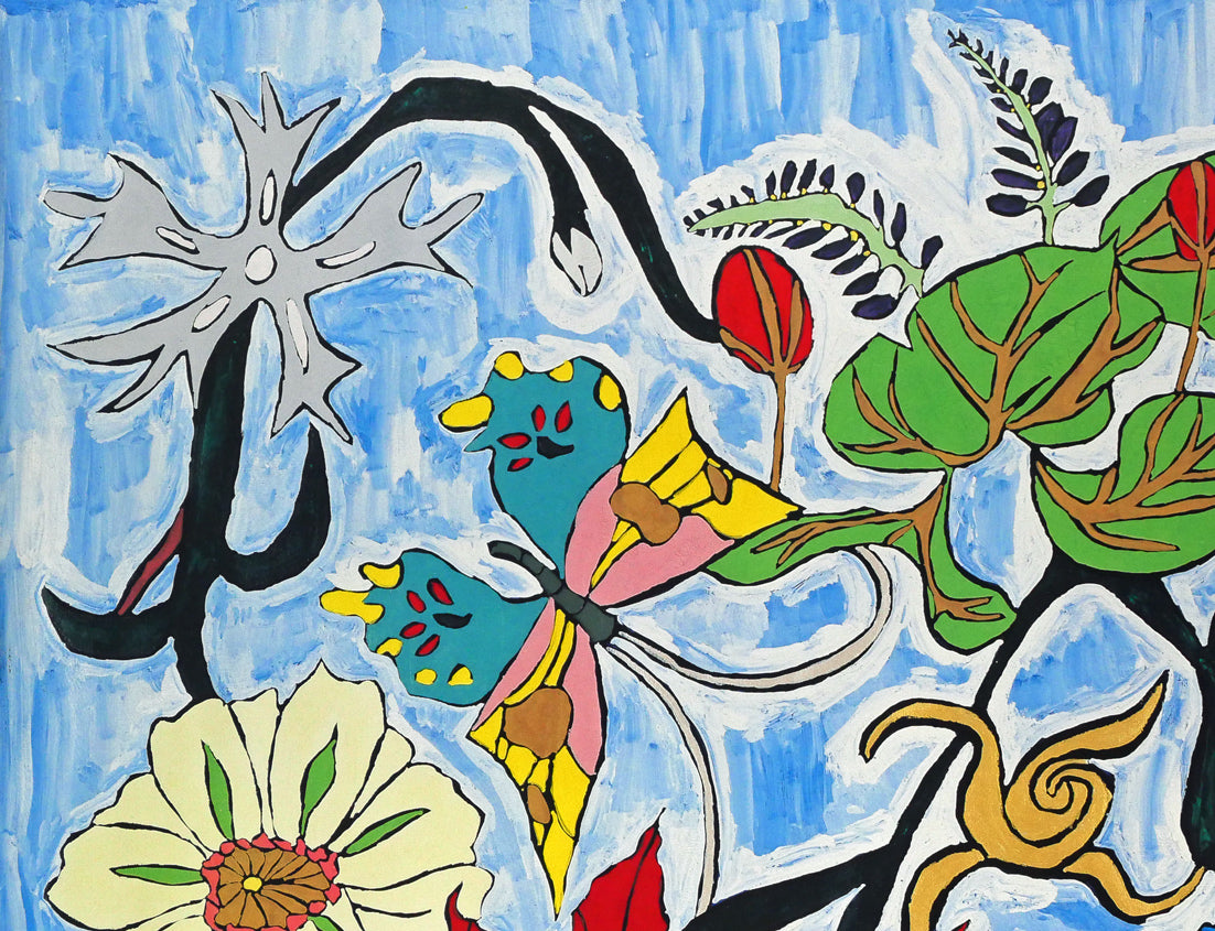 ジミー大西「お花畑」版画・限定品 拡大画像1