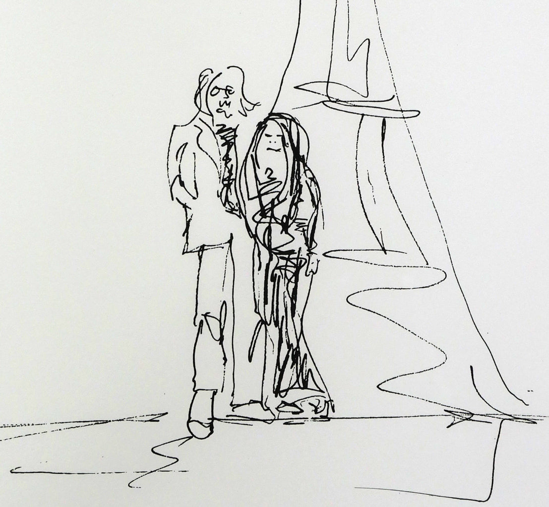 ジョン・レノン(John LENNON)「エッフェル塔(オノ・ヨーコと合作)」リトグラフ 拡大画像2