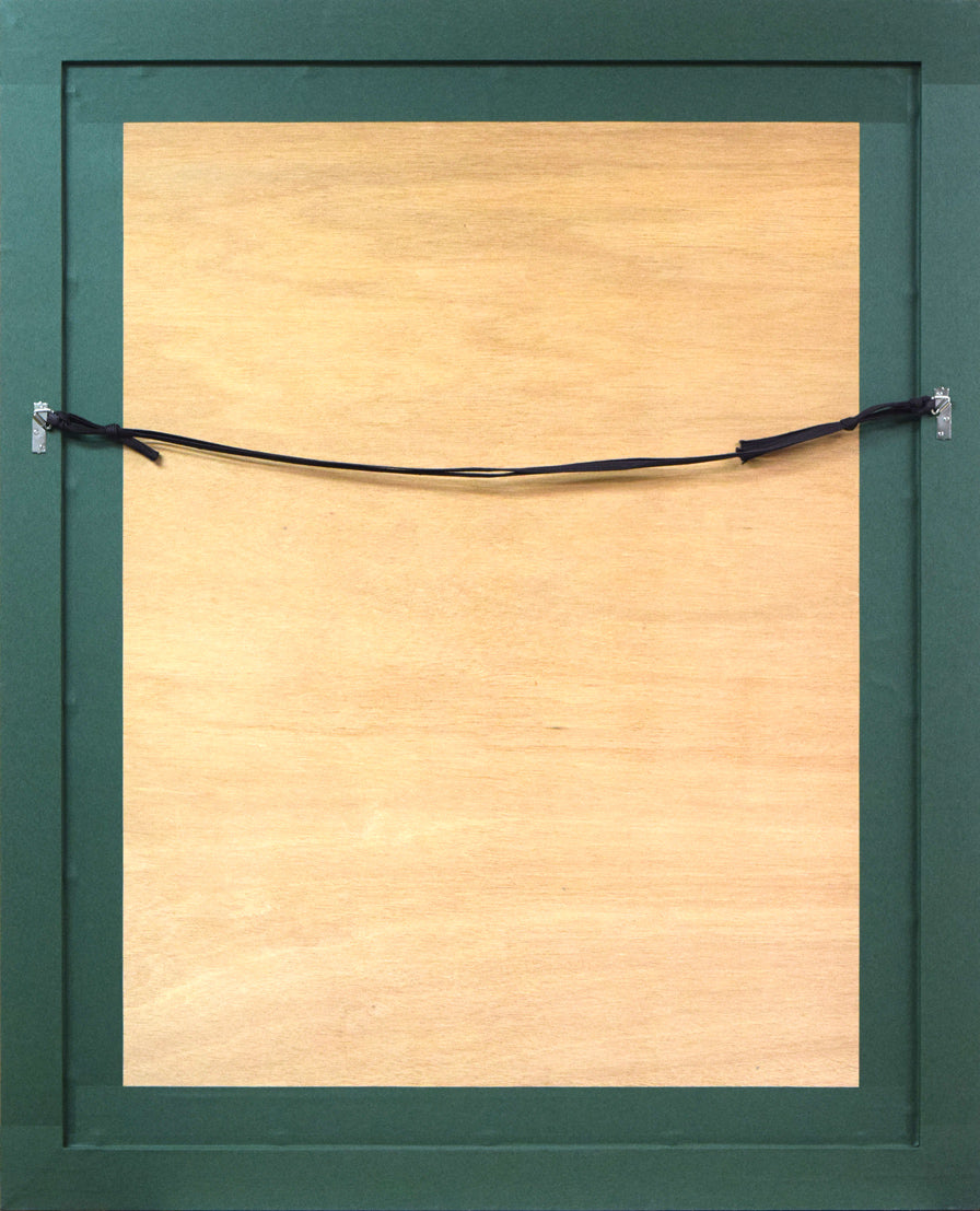 ジャン・ジャンセン(Jean Jansem)「バラ色のペチコートの少女」リトグラフ 額縁裏側画像