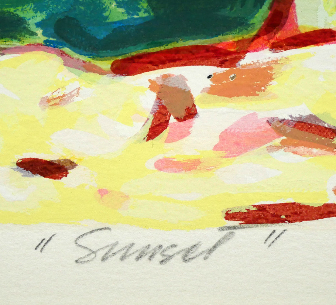 インガー ジャービー(Inger Jirby)「Sunset」リトグラフ タイトル拡大画像