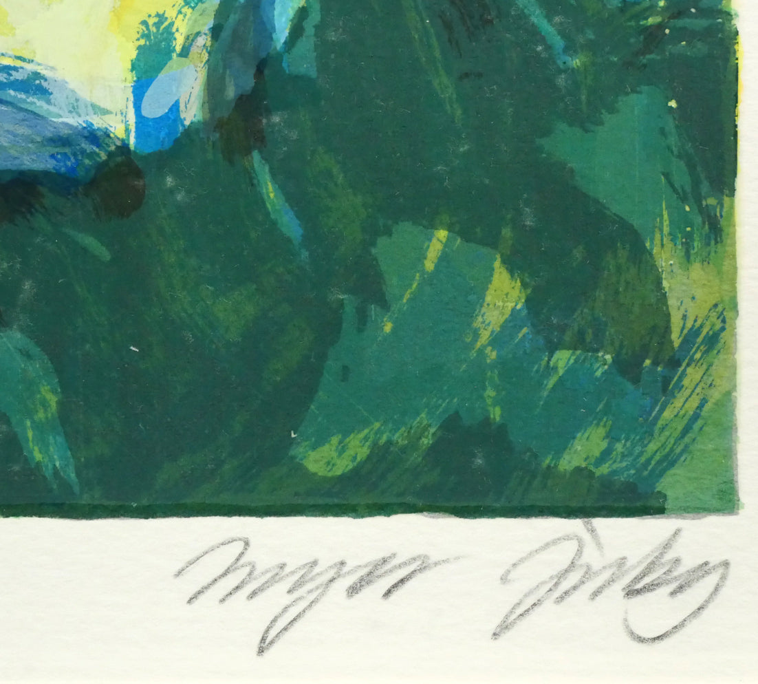 インガー ジャービー(Inger Jirby)「Sunset」リトグラフ 本人直筆鉛筆サイン