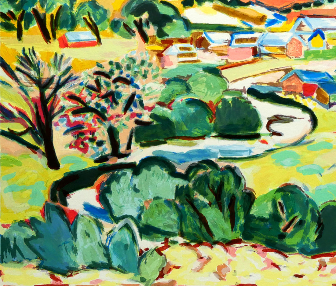 インガー ジャービー(Inger Jirby)「Sunset」リトグラフ 拡大画像3