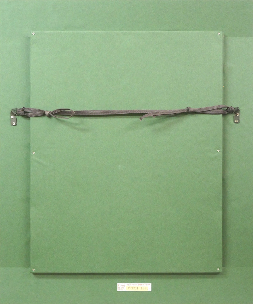 上代誠「双子の桜」油絵・F6号 額縁裏側画像