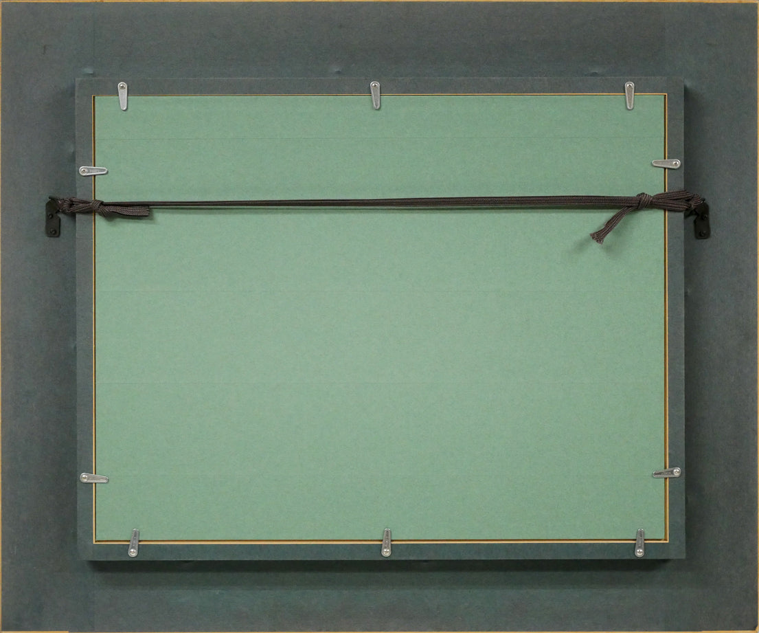 上代誠「湿原(釧路)」油絵・F6号 額縁裏側画像