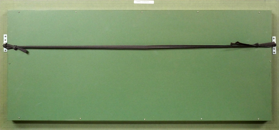 上代誠「山女魚(楽古川・十勝)」油絵・変形15号 額縁裏側画像