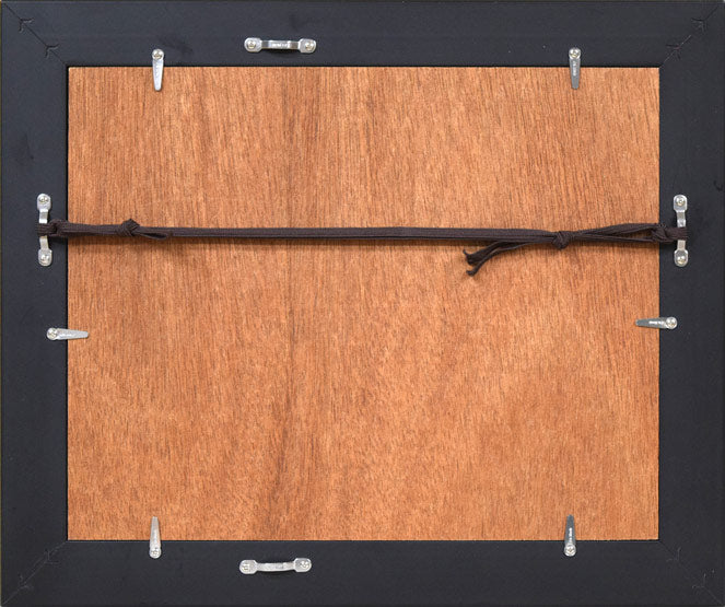 上代誠「ねこやなぎ」油絵・変形0号 額縁裏側画像