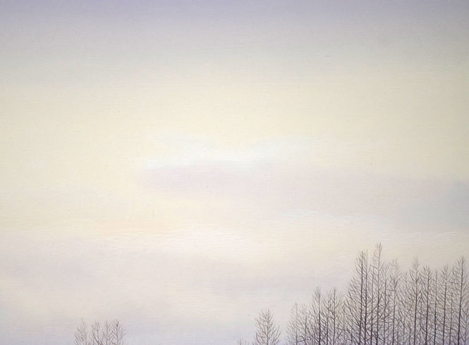 上代誠「愁」油絵・P10号 拡大画像2