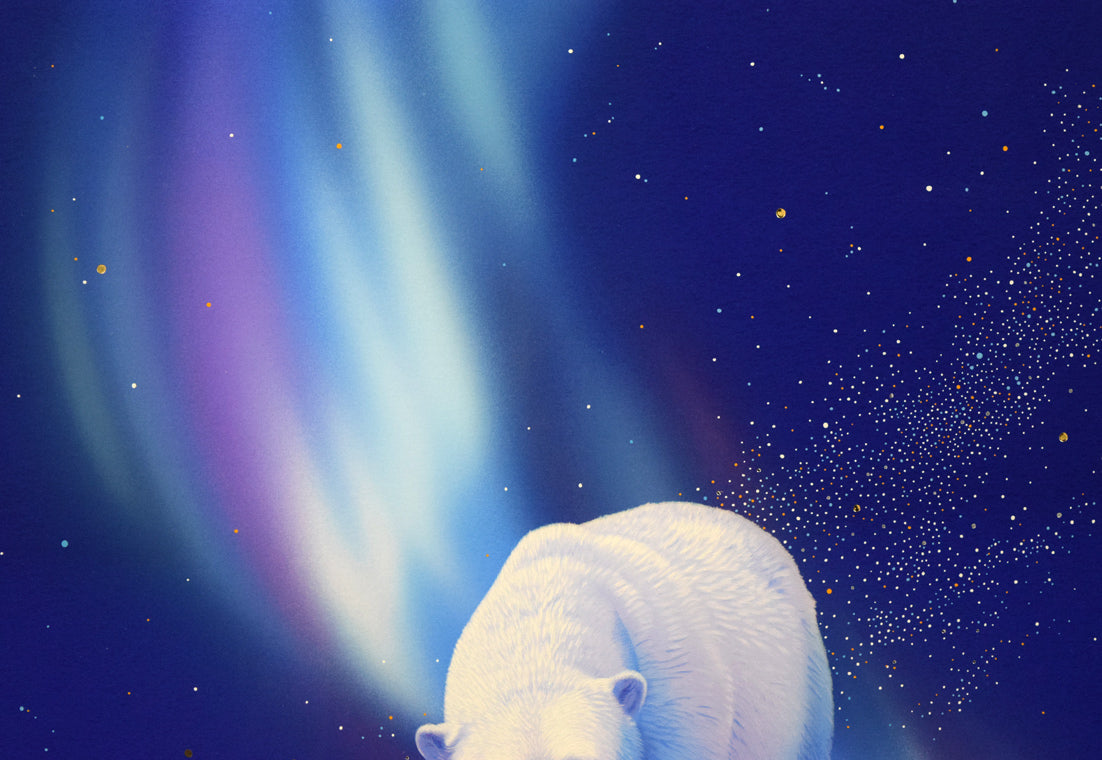 ジョウ ナイトウ「オーロラ・ドリーム」シルクスクリーン版画 拡大画像1