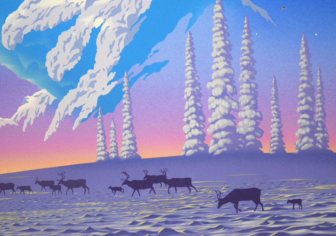 ジョウ ナイトウ「オーロラ・ドリーム」シルクスクリーン版画 拡大画像4