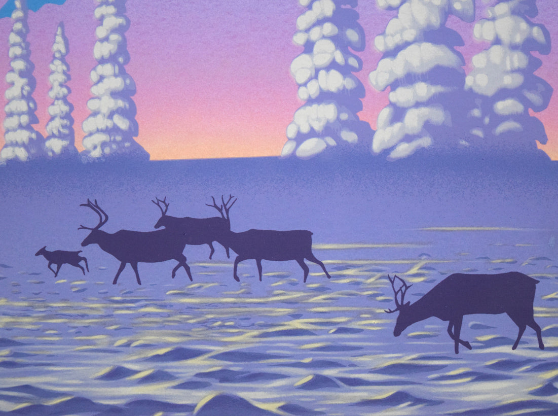 ジョウ ナイトウ「オーロラ・ドリーム」シルクスクリーン版画 拡大画像5