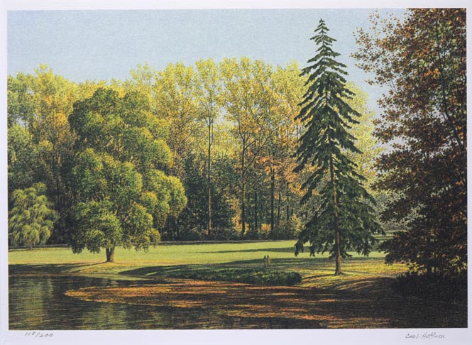 カール・ホフナー「Long　wood　gardens」ジクレー版画　作品全体拡大画像