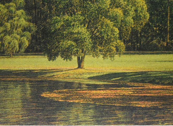 カール ホフナー(Carl Hoffner)「Long wood gardens」ジクレー版画 拡大画像3