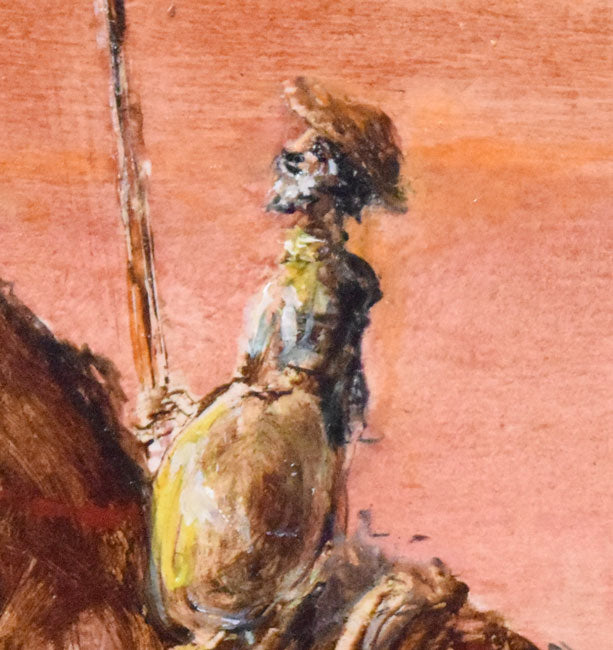 角浩「望郷(ドンキホーテ)」油絵・SM 拡大画像3