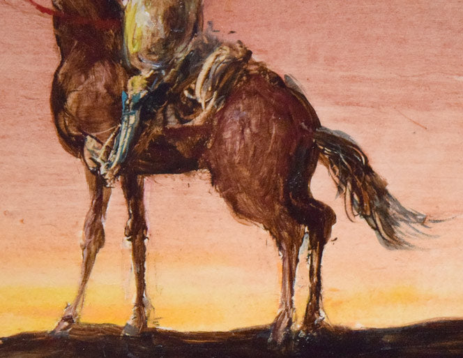 角浩「望郷(ドンキホーテ)」油絵・SM 拡大画像4